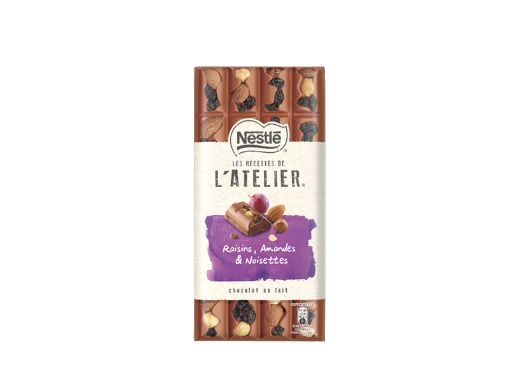 L'Atelier Млечен Шоколад със Стафиди, Бадеми и Лешници