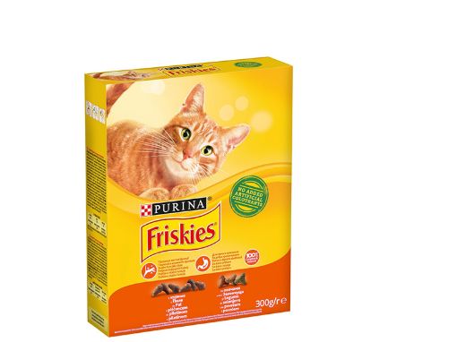 Friskies суха храна за котки пиле и зеленчуци