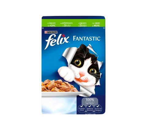 Felix пауч за котки заек грил в желе