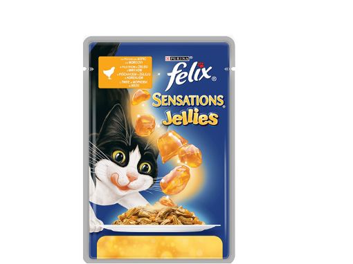 Felix пауч за котки пиле грил в желе с моркови