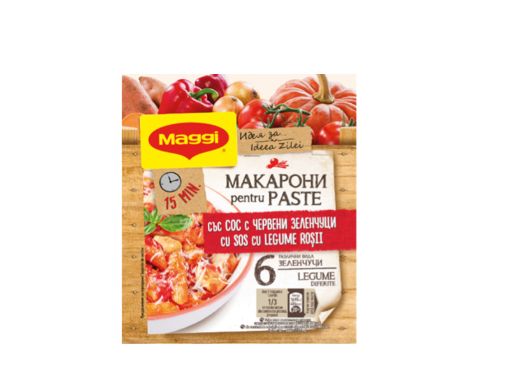 Maggi макарони червени зеленчуци