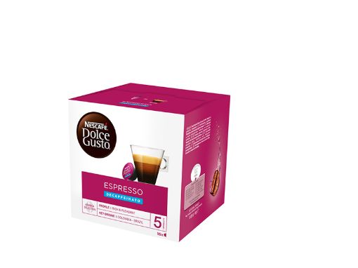 Късо безкофеиново кафе еспресо Dolce Gusto